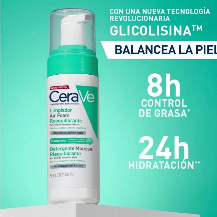 CERAVE- AIR FOAM ESPUMA LIMPIADORA 148ML
