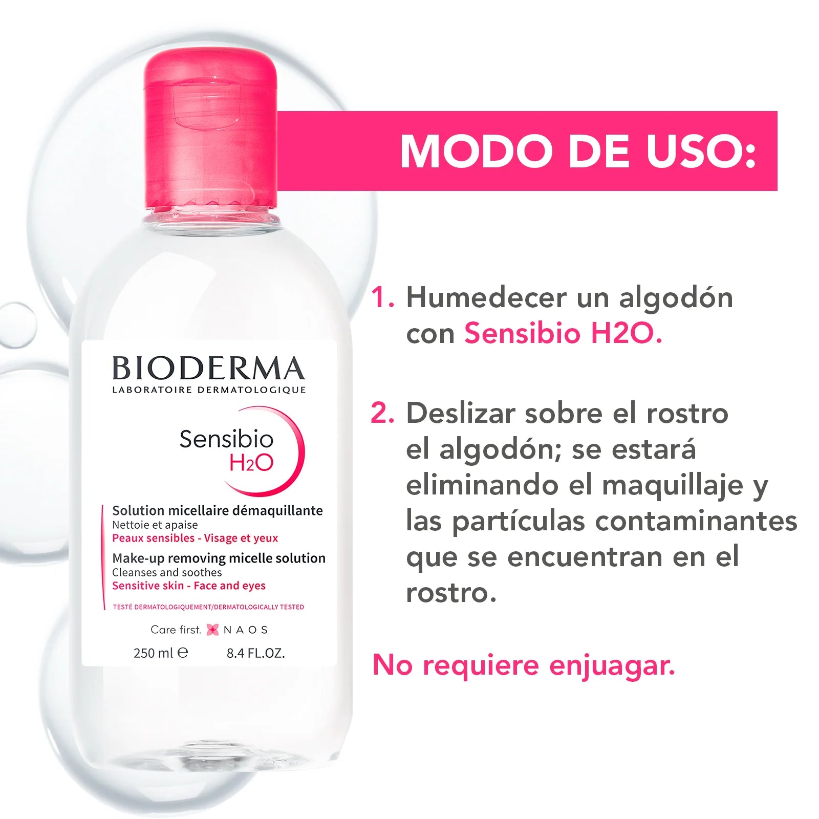 BIODERMA- SENSIBIO H2O AGUA MICELAR