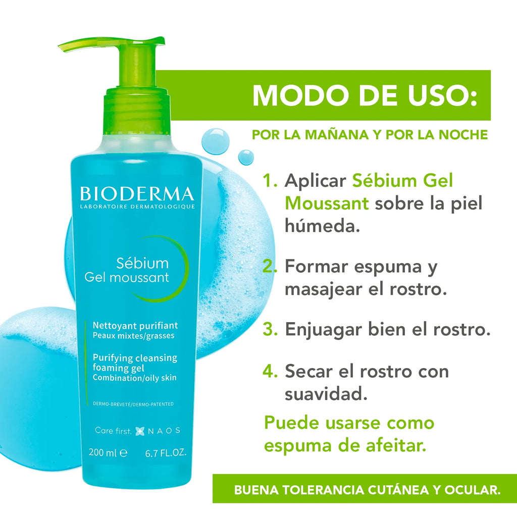 BIODERMA- SEBIUM GEL MOUSSANT