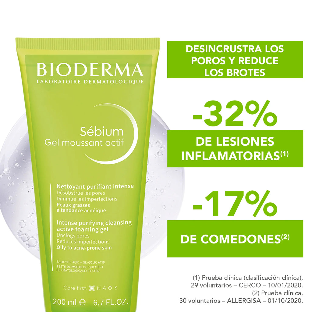 BIODERMA- SEBIUM GEL MOUSSANT ACTIF 200ML