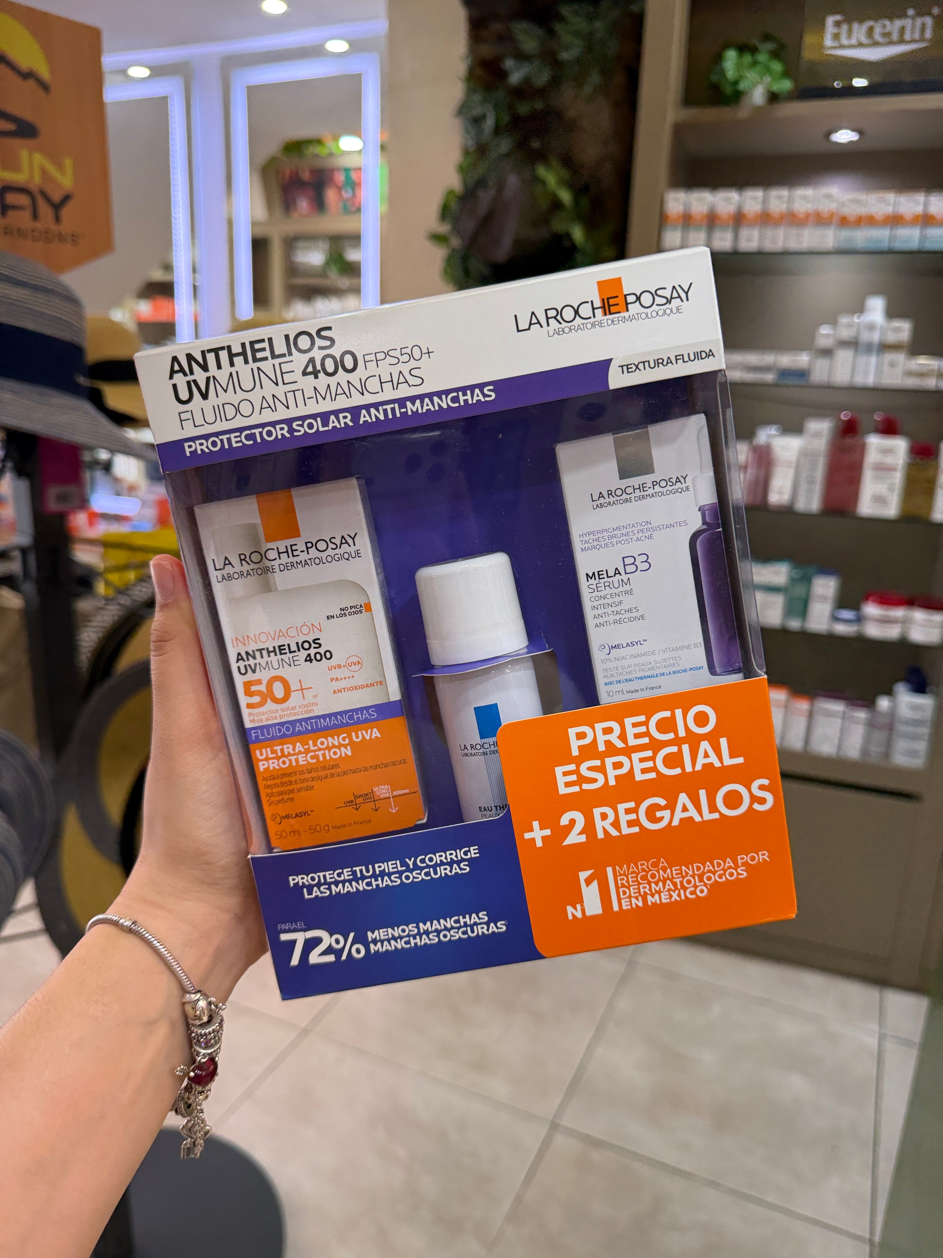 LRP- ANTHELIOS UV MUNE 400 FLUIDO DESPIGMENTANTE 50ML KIT 2 REGALOS