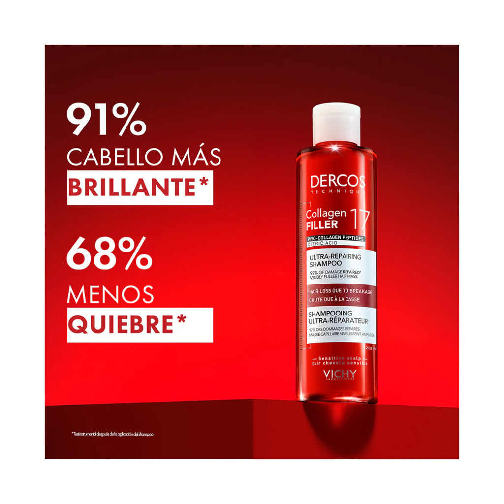 VICHY- DERCOS COLLAGEN FILLER 17 SHAMPOO REPARADOR 200ML