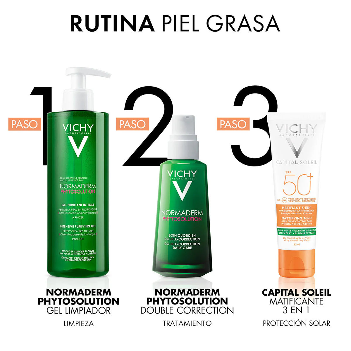 VICHY- CAPITAL SOLEIL MATIFICANTE 3 EN 1 50ML