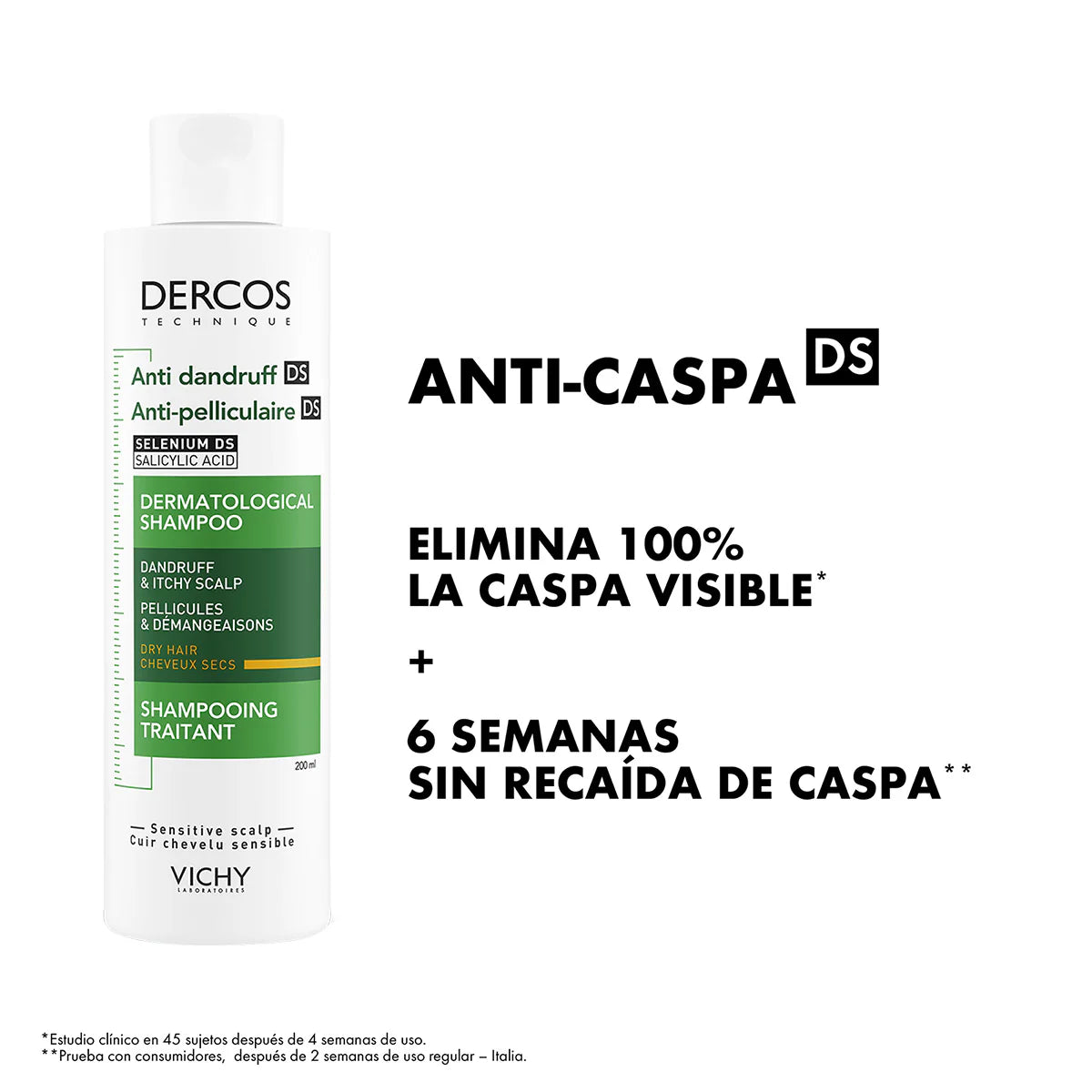 VICHY- DERCOS SHAMPOO CASPA SECA 200ML