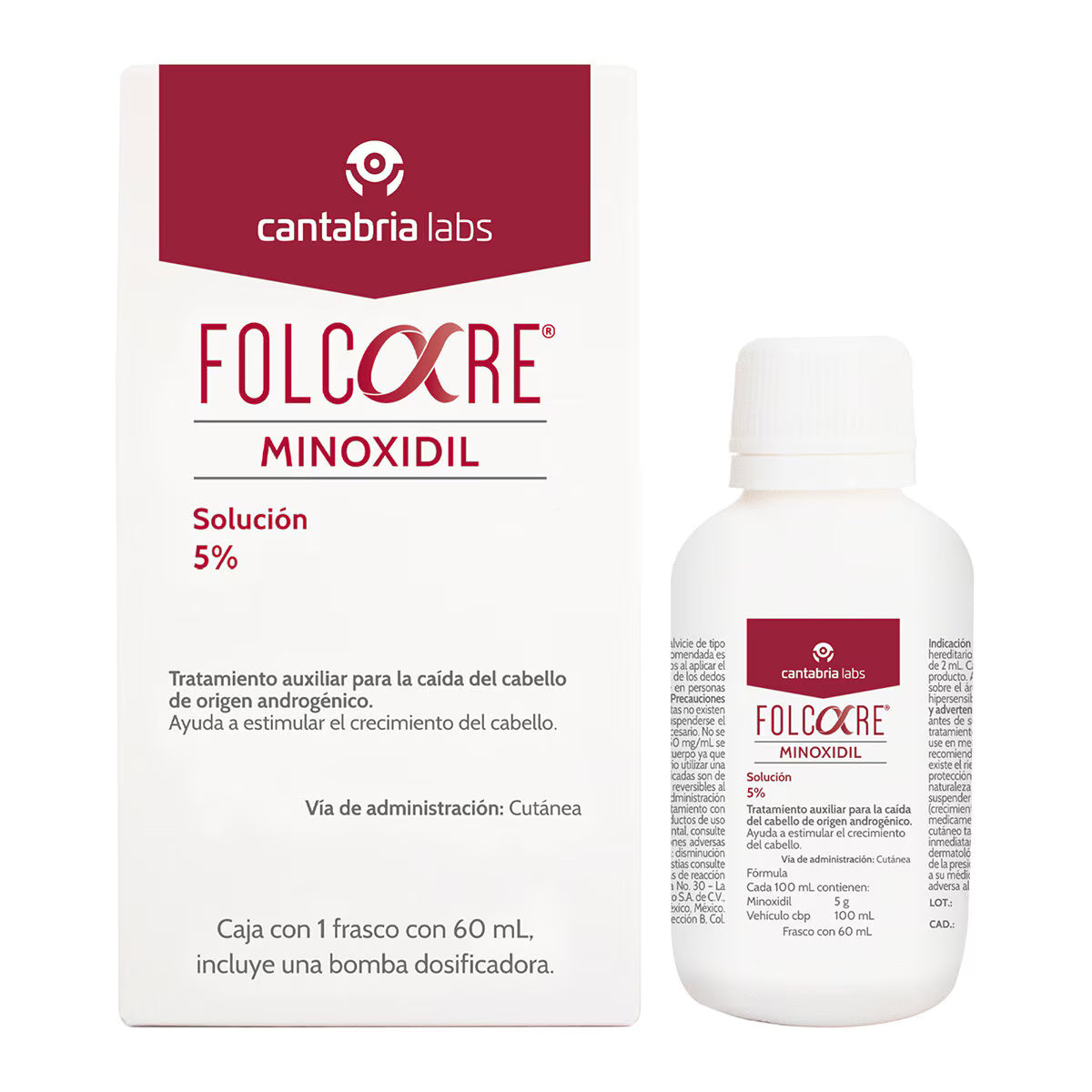 CANT- FOLCARE MINOXIDIL 5% SOLUCION 60ML